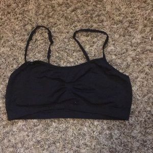 Black pad-less bra